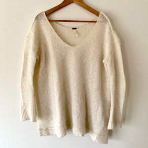 Free People Oversized Cream Sweater